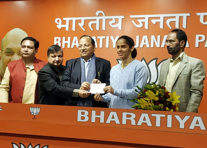 Olympic medallist and ace shuttler Saina Nehwal joins BJP, says ‘admire hard-working people like PM Modi’