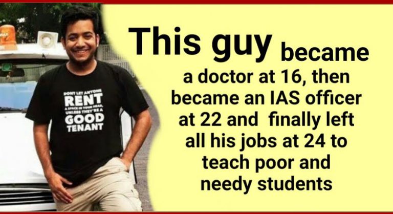 IAS Officer leaves his job to educate under privileged children