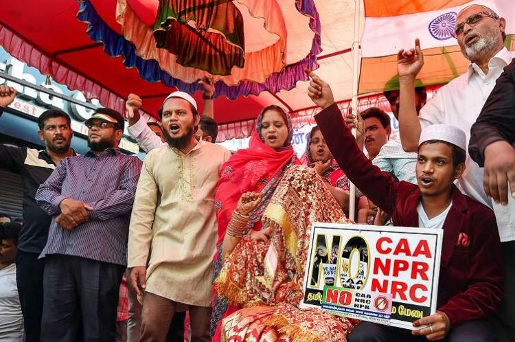 Muslim couple ties the knot at anti-CAA protest venue in Chennai