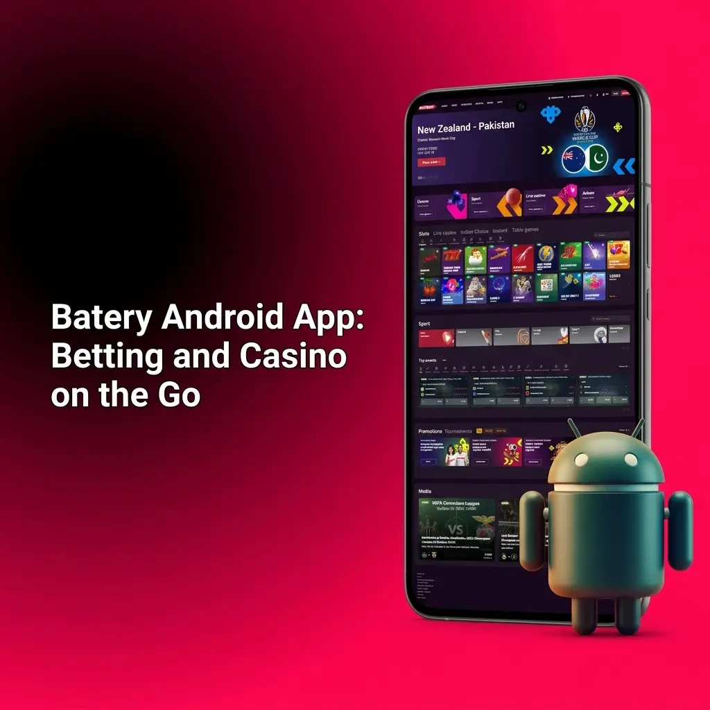 Batery Android app for mobile betting and casino games available for free download on the go