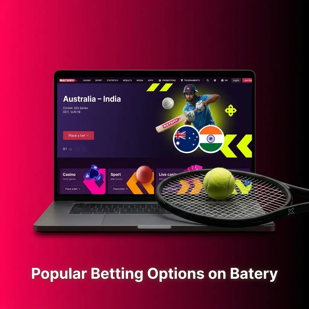 Batery betting options including single-event wagers, multi-sport combination bets, live and pre-match markets